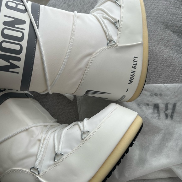Moon Boot Women's White and Black Winter Boots - Picture 3 of 4